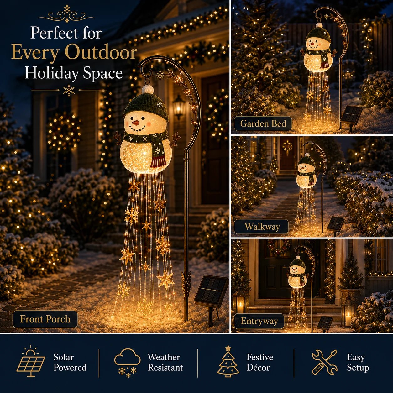 🔥Buy 2 Get 20% OFF🔥☃️ Snowman Sparkle Solar Garden Light