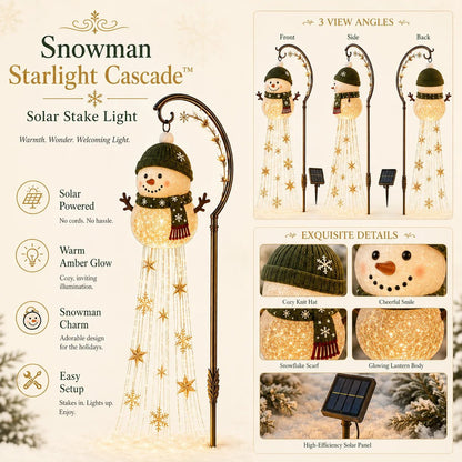 🔥Buy 2 Get 20% OFF🔥☃️ Snowman Sparkle Solar Garden Light