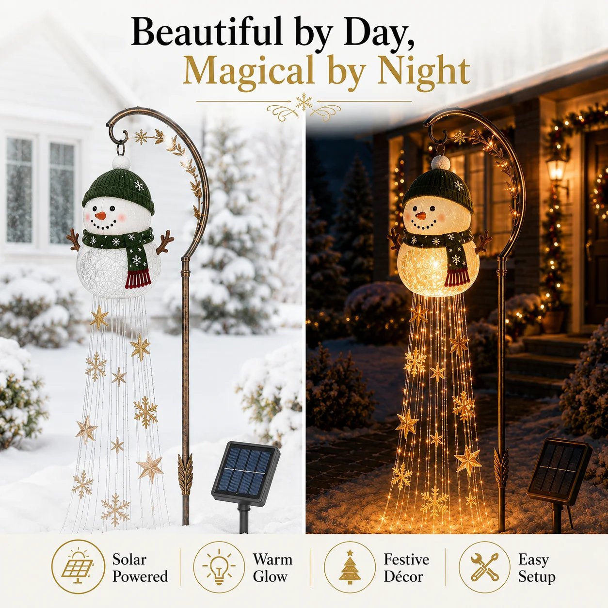 🔥Buy 2 Get 20% OFF🔥☃️ Snowman Sparkle Solar Garden Light