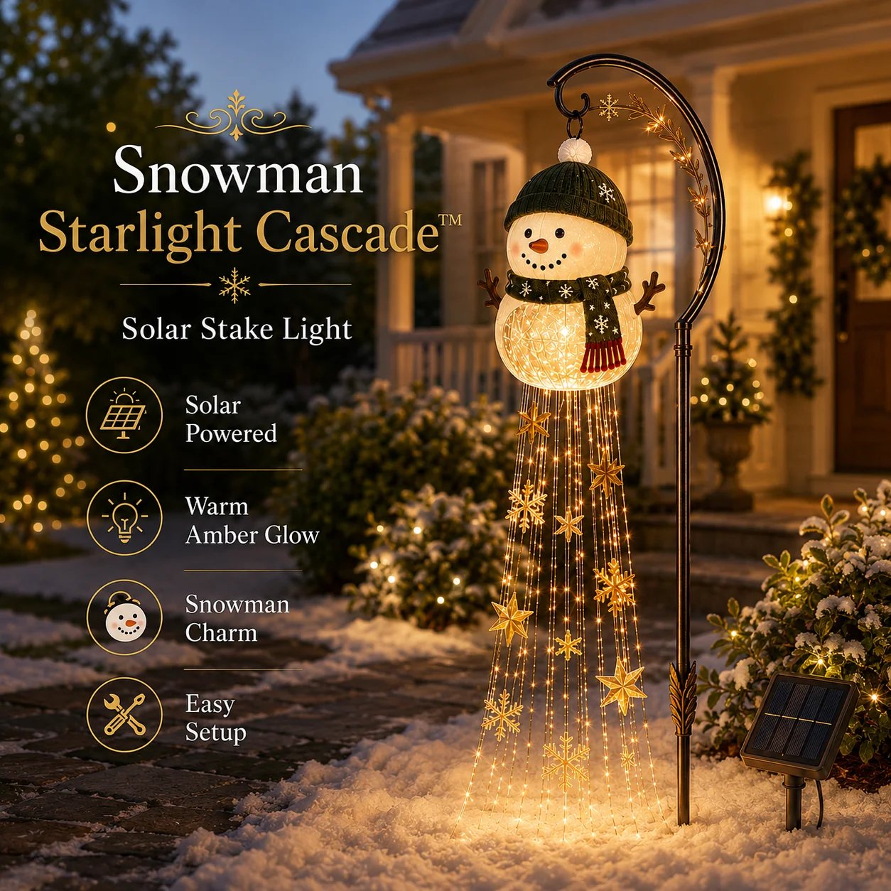 🔥Buy 2 Get 20% OFF🔥☃️ Snowman Sparkle Solar Garden Light